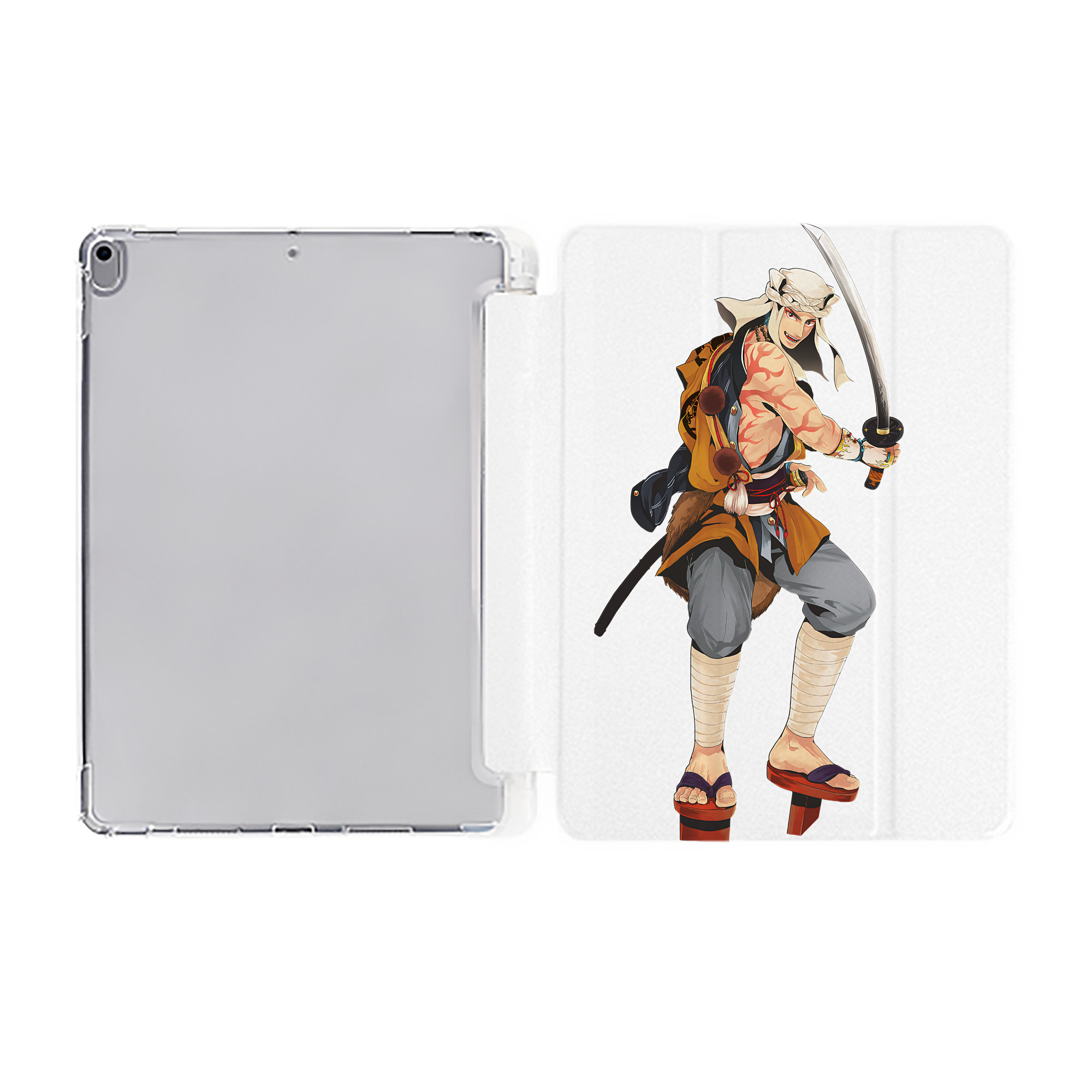 （画像用） 刀剣乱舞 Touken Ranbu IPad ケース ペン収納付き 三つ折りスタンド PUレザー×シリコン 対応機種9.5/10.5/10.9インチ